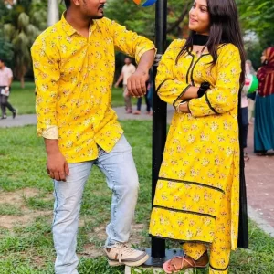 ম্যাচিং কাপল সেট শার্ট এন্ড টু পিছ (পায়জামা পিন্টের) 3