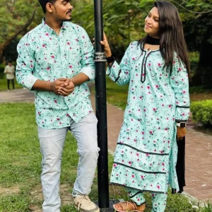 ম্যাচিং কাপল সেট শার্ট এন্ড টু পিছ (পায়জামা পিন্টের) 4