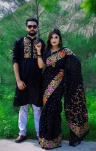 শাড়ি পাঞ্জাবি কাপল সেট